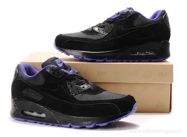 noir et violet Nike Air Max 90 (1)